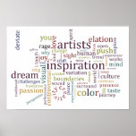 Poster de la inspiración de los artistas