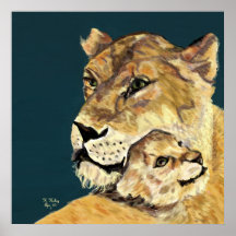 Poster de la leona y de Cub