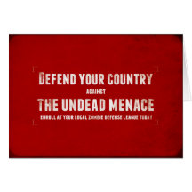 POSTER DE LA LIGA DE LA DEFENSA DEL ZOMBI FELICITACIONES