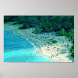 Poster de la línea de la playa de la bahía de Hana