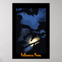 Poster de la luna de Halloween