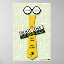 Poster "de la manía de la aptitud" del "theCUBICLE