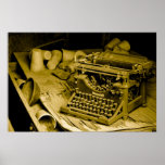 poster de la máquina de escribir