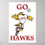 Poster de la mascota del voleibol de GHawk
