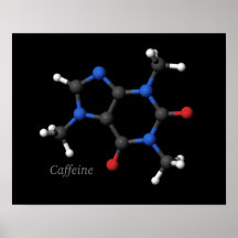 Poster de la molécula del cafeína