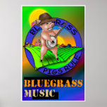 Poster de la música de Bluegrass