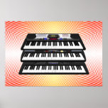 Poster de la música: Tres teclados: modelo 3D