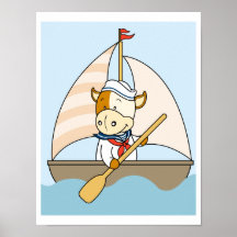 Poster de la navegación de la vaca del bebé