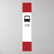 Poster de la parada de autobús de TTC con la ruta 