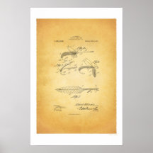 Poster de la patente de los E.E.U.U. de la pesca c