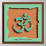 Poster de la paz de OM Shanti