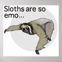 Poster de la pereza de Emo