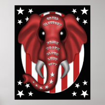 Poster de la "plataforma republicana" - negro