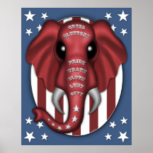 Poster de la "plataforma republicana" - rojo