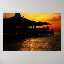 Poster de la puesta del sol de Aruba