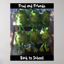 Poster de la rana del personalizar de nuevo a escu