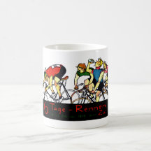 Poster de la raza de bicicleta 1914 taza