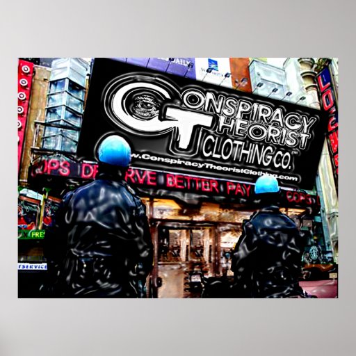 Poster de la ropa del teórico de la conspiración