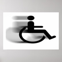 Poster de la silla de ruedas que apresura