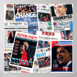 Poster de la victoria de Obama en todo el mundo