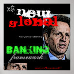 Poster de las actividades bancarias de Timothy Gei