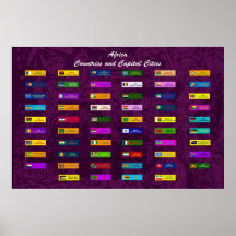 Poster de las banderas de países africanos