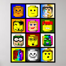 Poster de las cabezas de los bloques huecos