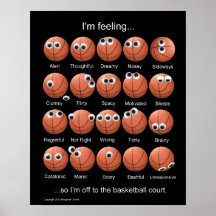 Poster de las emociones del baloncesto