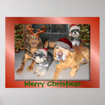 Poster de las Felices Navidad del perrito