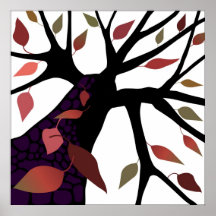 Poster de las hojas de otoño