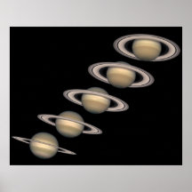 Poster de las imágenes del telescopio de Saturn Hu
