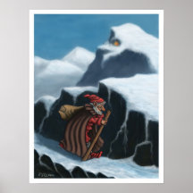 poster de las montañas del chaval del yule