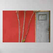 poster de las ramas de la puerta y de árbol