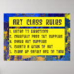POSTER DE LAS REGLAS DE CLASE DE ARTE