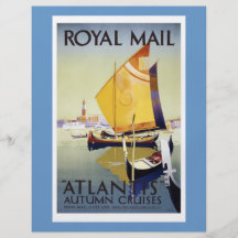Poster de las travesías del otoño de Royal Mail la Tarjetas Informativas