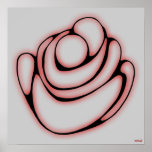 Poster de los abrazos - figura cariñosa dibujo del