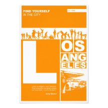 Poster de Los Ángeles en color anaranjado Anuncios Personalizados