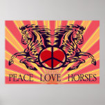 POSTER DE LOS CABALLOS DEL AMOR DE LA PAZ