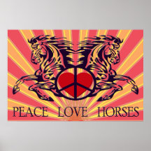 POSTER DE LOS CABALLOS DEL AMOR DE LA PAZ