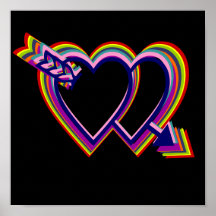 Poster de los corazones del arco iris