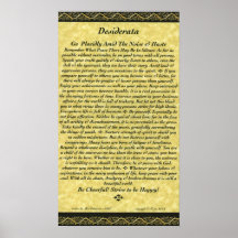 Poster de los DESIDERÁTUMS