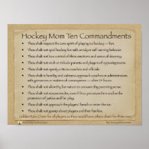 Poster de los mandamientos de la mamá diez del hoc