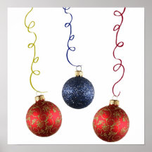 Poster de los ornamentos del navidad