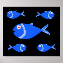 Poster de los pescados del Guppy
