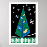 Poster de los saludos de la estación del árbol del