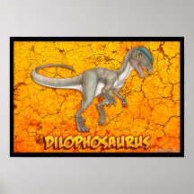 Poster de lujo del Dilophosaurus