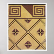 Poster de mármol del mosaico del griego clásico