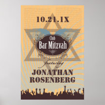 Poster de Mitzvah de la barra del club