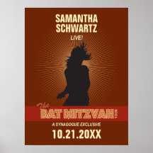 Poster de Mitzvah del palo de la estrella del rock