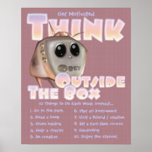 Poster de motivación de la Anti-Televisión retra d
